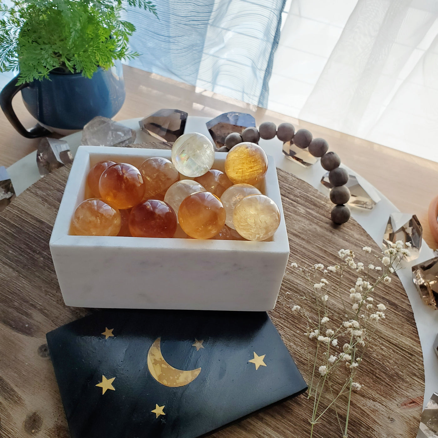 Honey Calcite Sphere