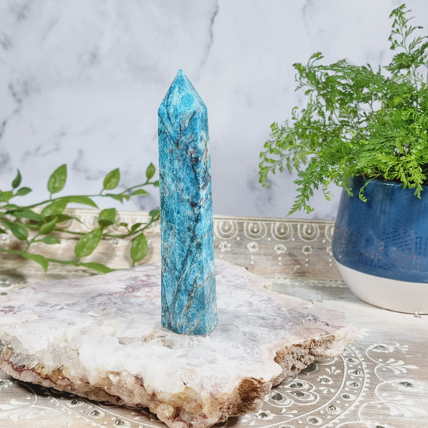 Blue Apatite Tower
