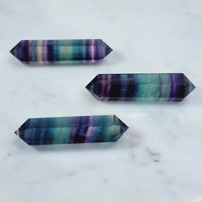 Mini Rainbow Fluorite Double Terminated Point