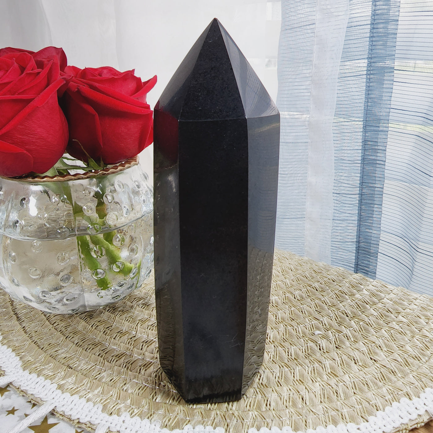 Large Black Tourmaline Tower