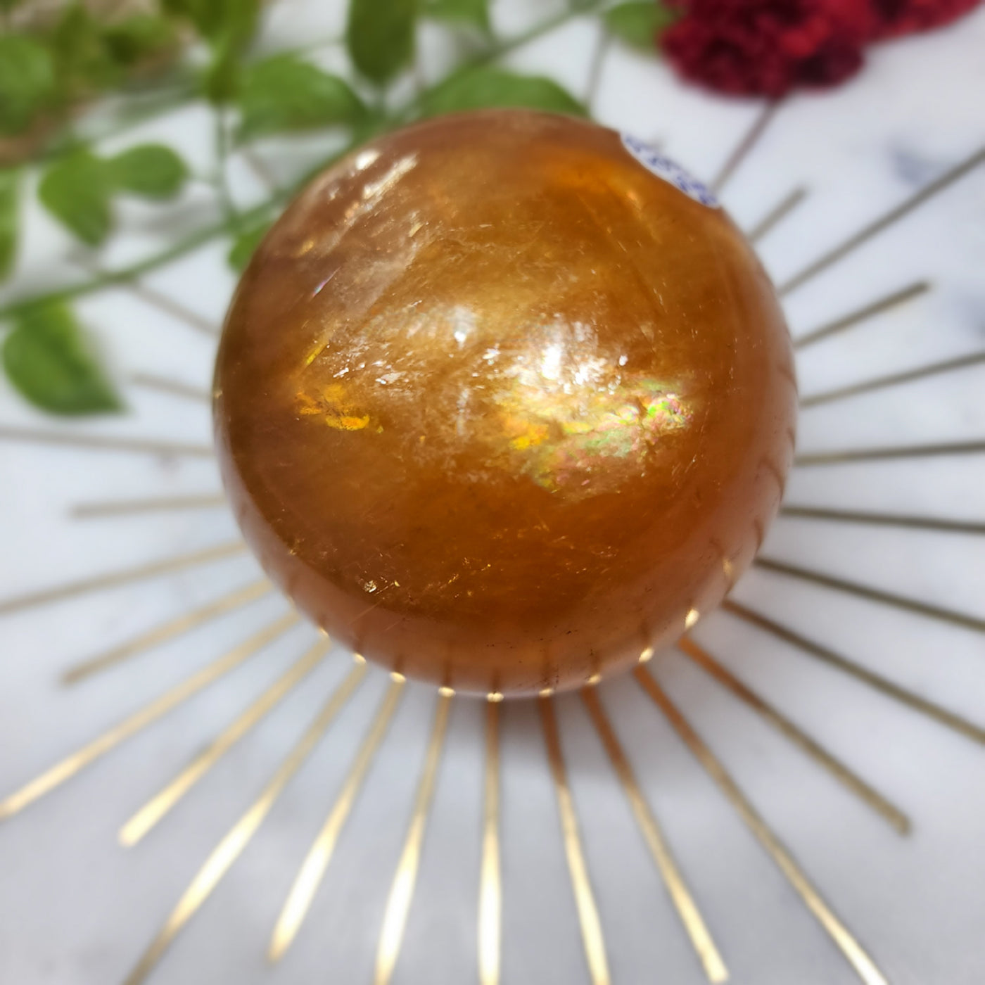 Large Honey Calcite Sphere