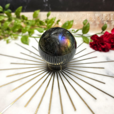 Multi flash Labradorite Sphere