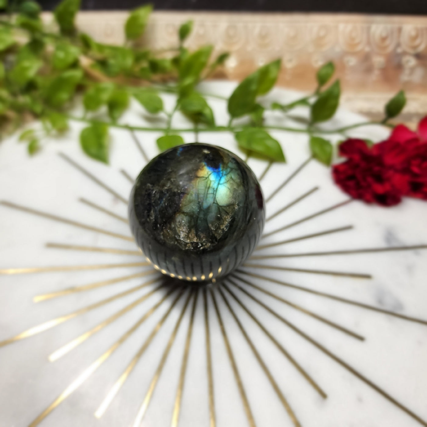 Multi flash Labradorite Sphere