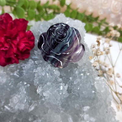 Rainbow Fluorite Rose
