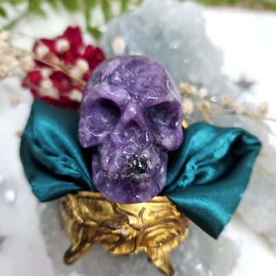 Lepidolite Skull