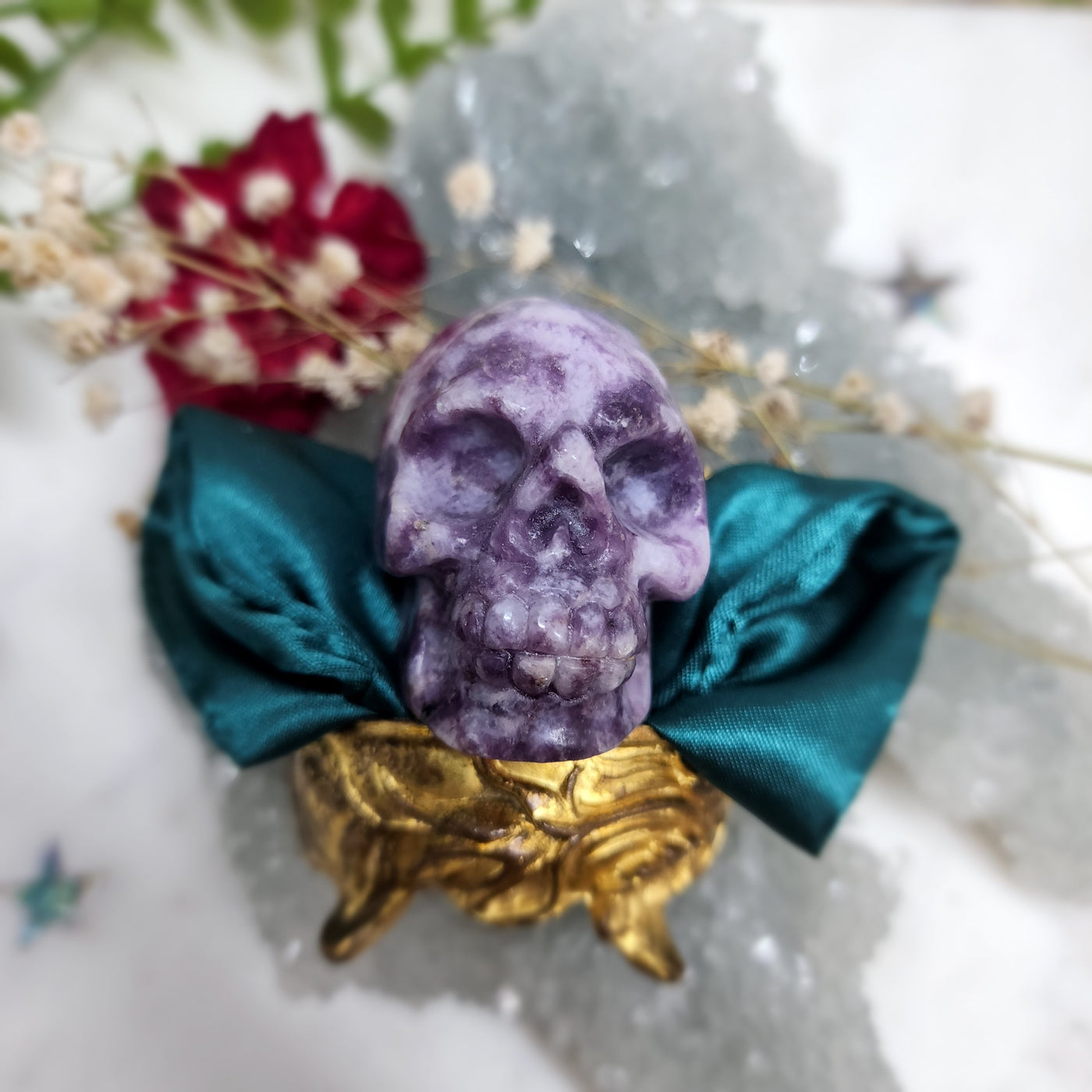 Lepidolite Skull