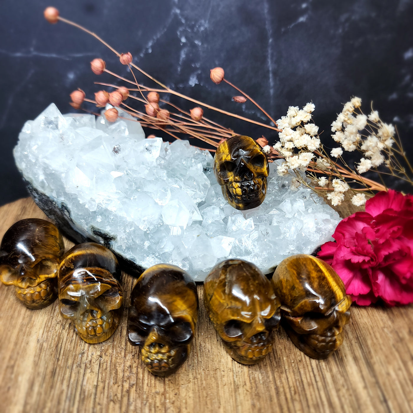 Tiger Eye Skull