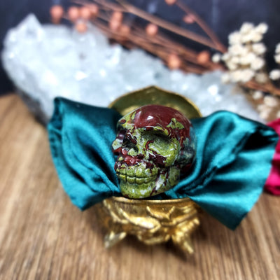 Dragons Blood Jasper Skull