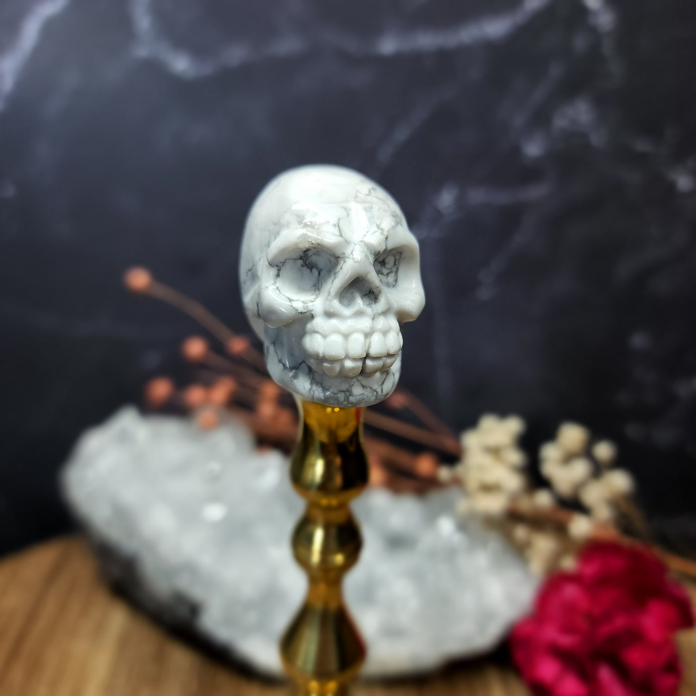 Howlite Skull