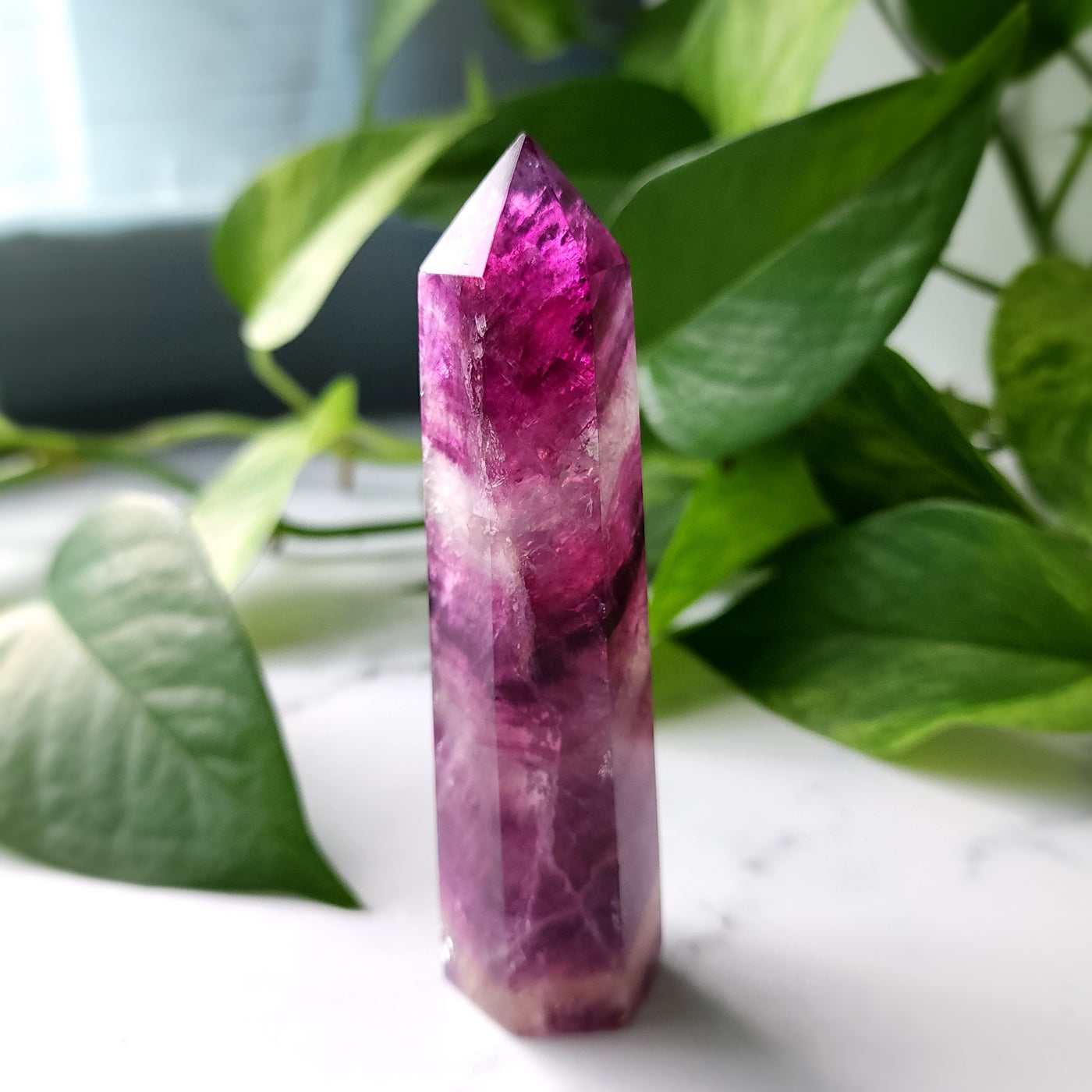 Magenta Fluorite Tower