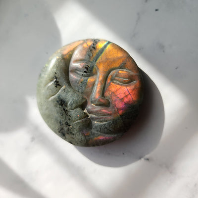 Sunset Labradorite Moon & Sun