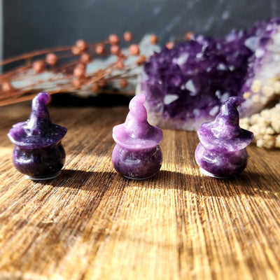 Lepidolite Jack O' Lantern