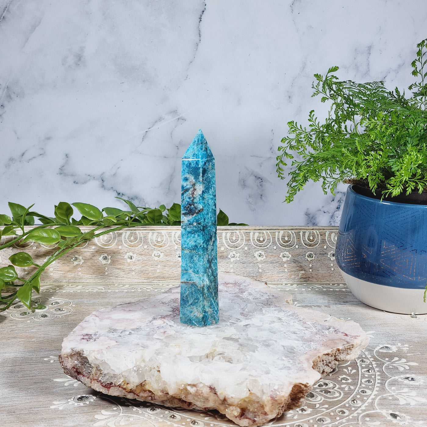 Blue Apatite Tower